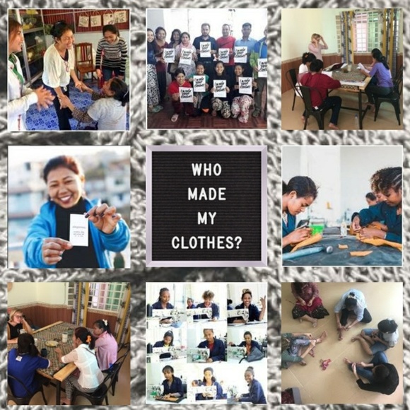 Ethically Made Scoop Neck Flutter Sleeve Tee Black - Picture 7 of 7